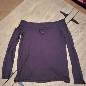 M Black AE Soft & Sexy Boat Neck Long Sleeve
